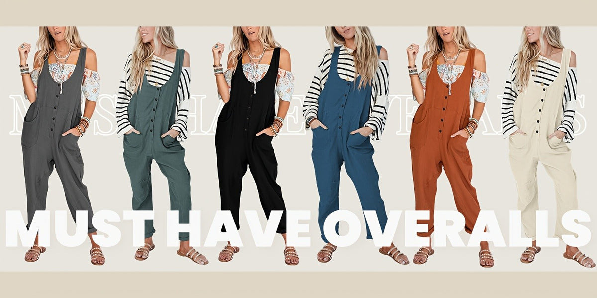 Linen Jumpsuit Women Wide Leg Casual Loose Overalls with Pockets Sleeveless Adjustable Strap Summer Palazzo Pants Romper Beige Black XS-XXL