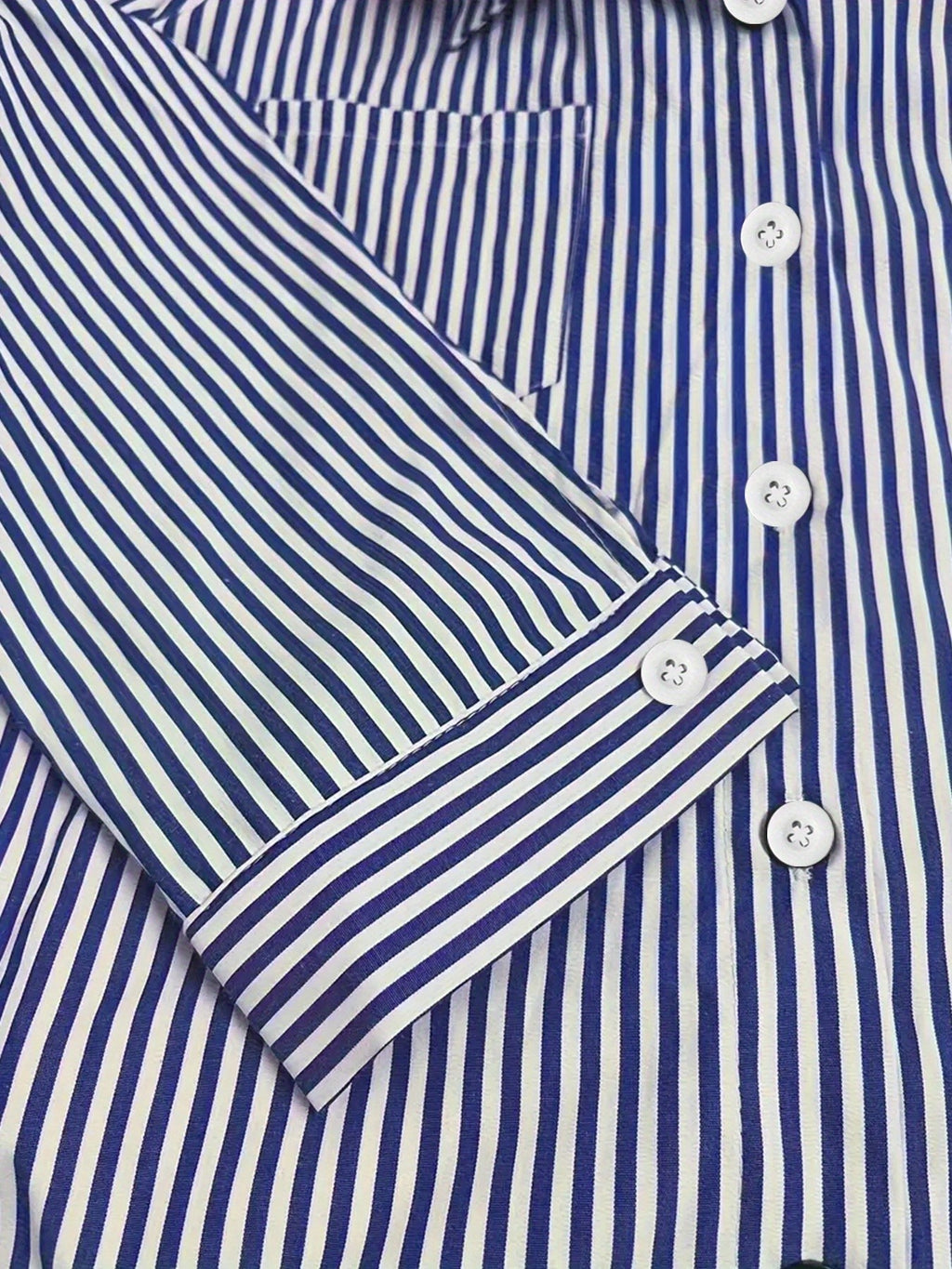 Striped Long Sleeve Shirt Women Loose Fit Woven Casual Blouse Spring Fall Top 2 Colors S-XXL