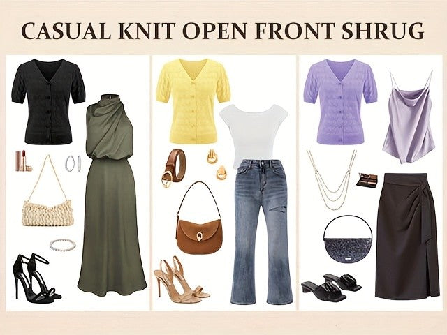 Women's Cropped Crochet Cardigan Puff Sleeve Linen Blend Sheer Lace Knit Short Top Breathable Lightweight Spring Summer Boho Fashion