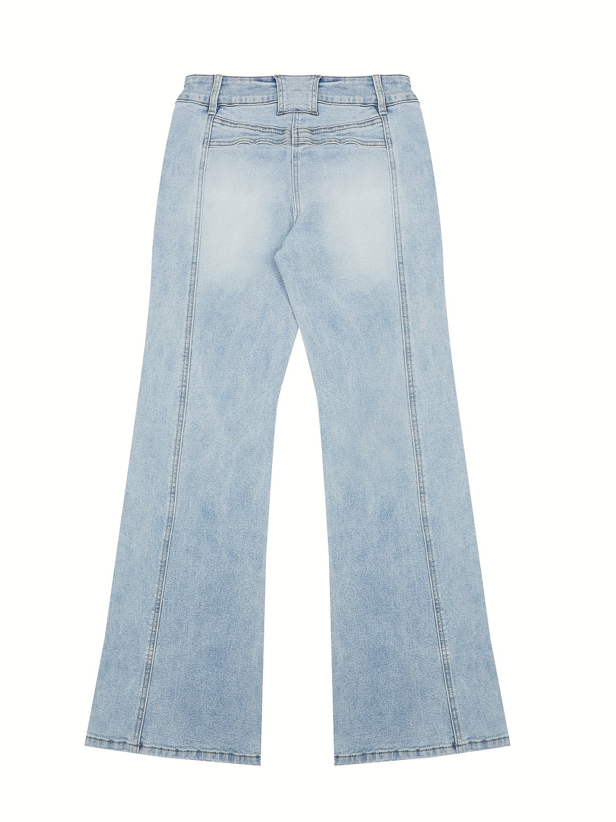 Multicolor Retro Low-Waisted Flared Jeans for Women Y2K Wide-Leg Trousers Slim Elastic Street Style XS-XXL