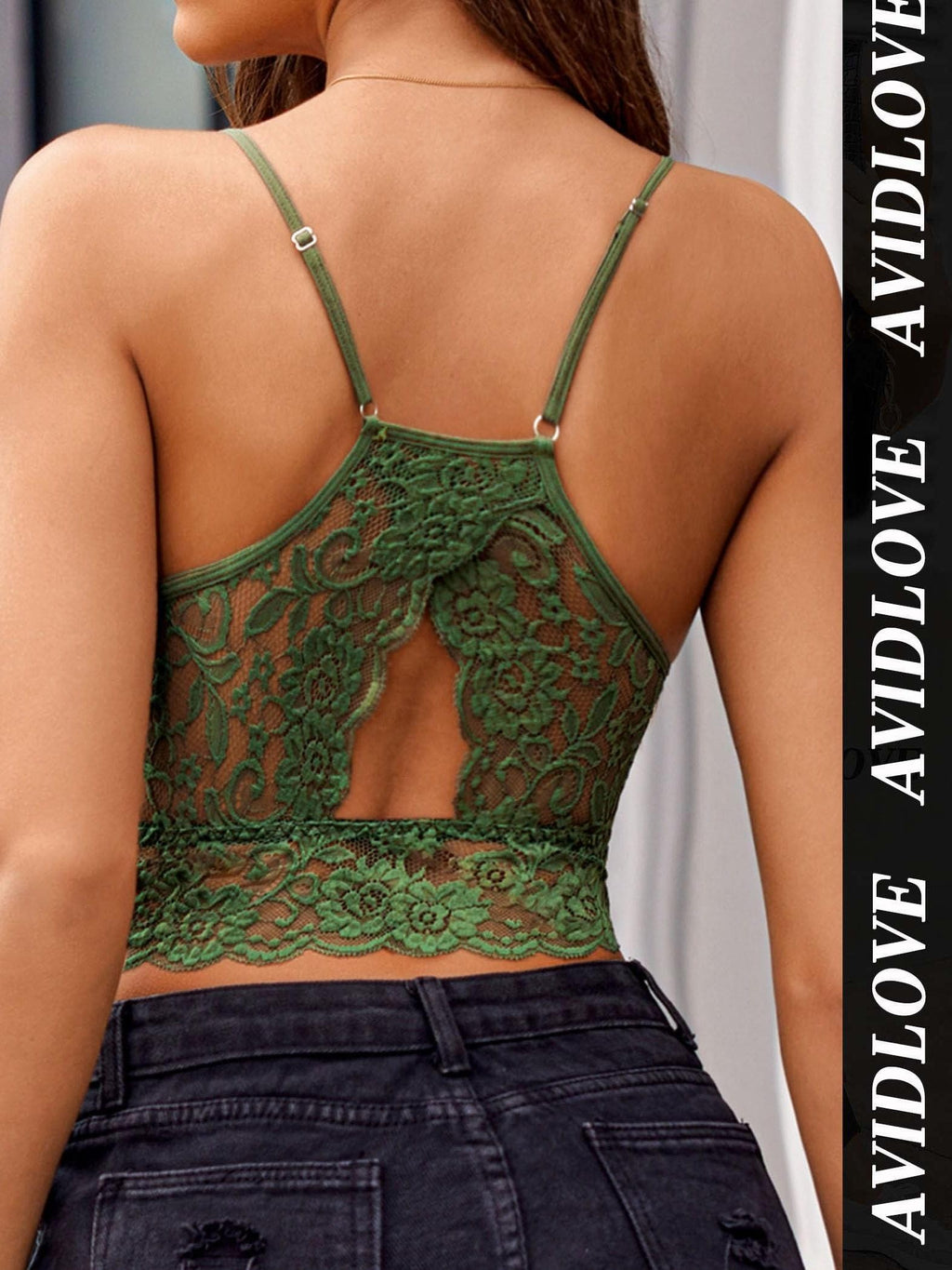 Lace Bralette Crop Top for Women | High Neck Racerback Camisole | Double-Layer Lace Cami Bra Top | Sexy Lingerie-Style Casual Tank Women