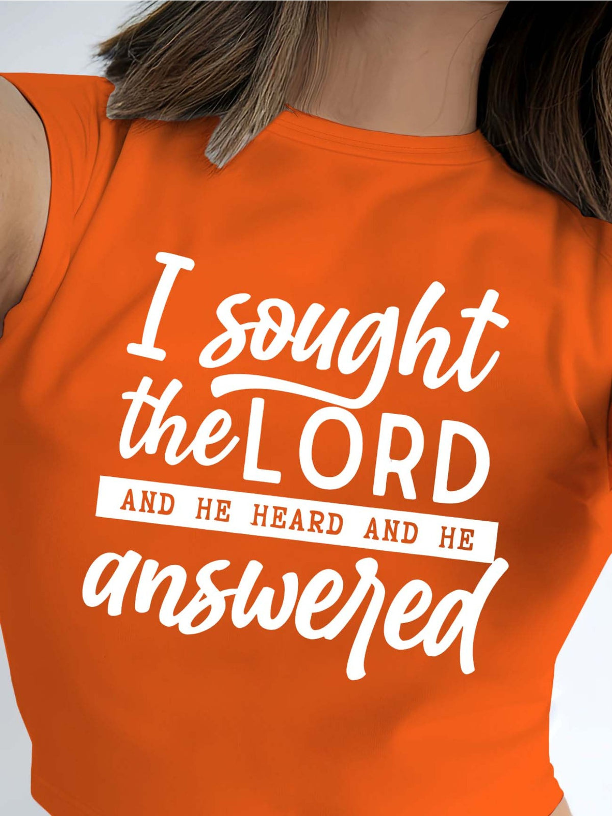 Faith Scripture Tee Women I Found The Lord He Healed Me Inspirational Print Crew Neck Short Sleeve Church T-Shirt Plus Size 0X-8XL
