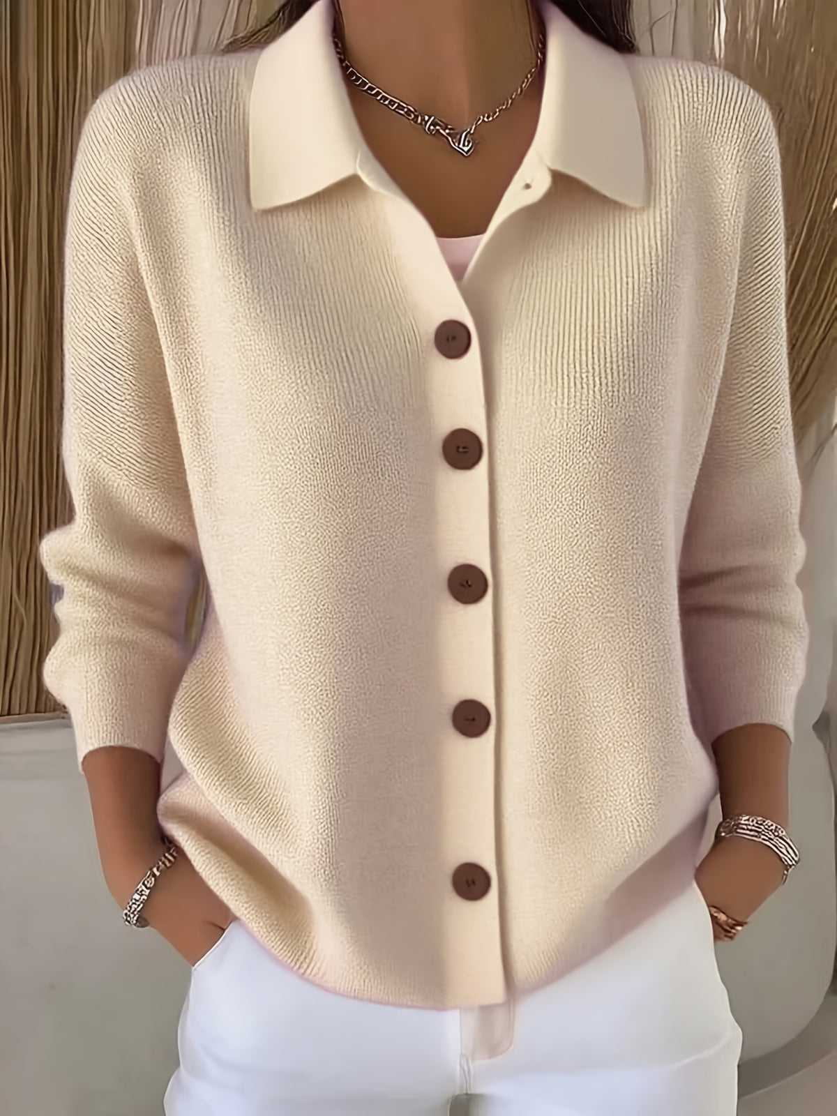 Women's Oversized Cardigan Sweater Button Up Long Sleeve Knit Jacket Casual Outwear Trendy Fall Winter Cozy Layering Coat
