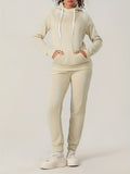 Women's 2-Piece Sweatsuit Set Slim Fit Long Sleeve Hoodie and Drawstring Jogger Pants S-XXL