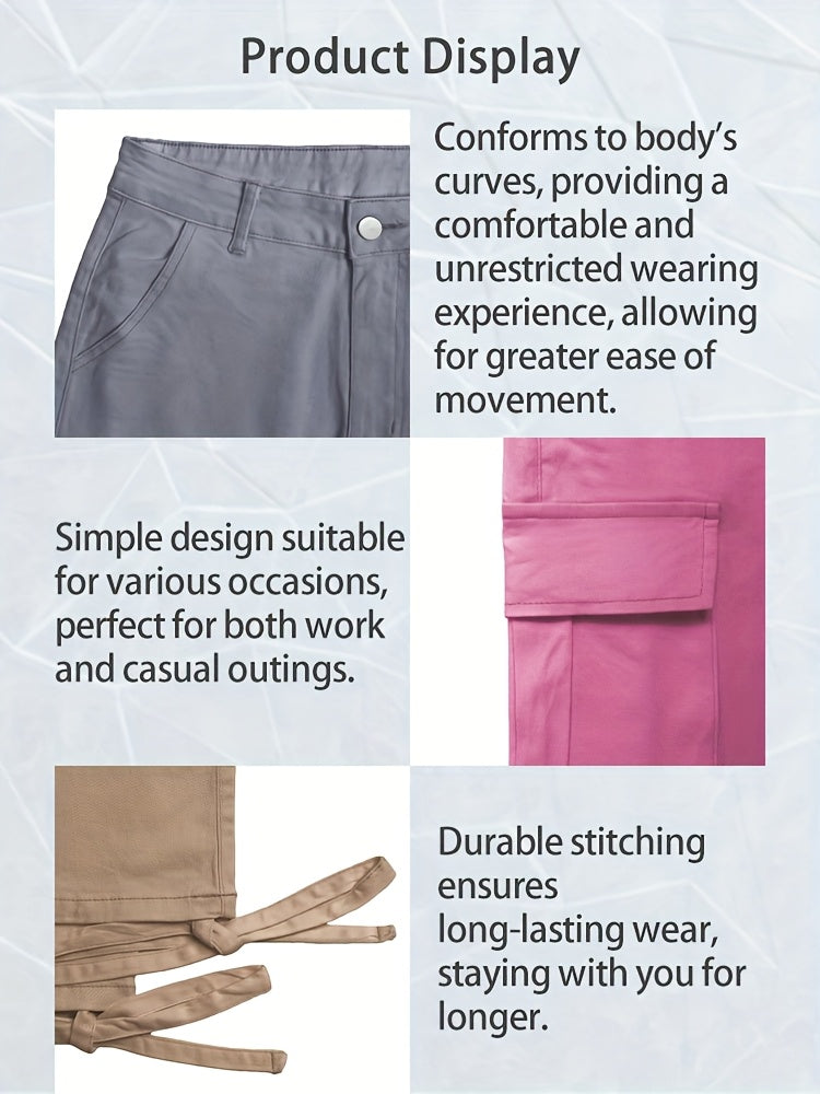 Low Waist Cargo Denim Pants Women Street Hip-Hop Style Multi Pocket Wide Leg Workwear Casual Jeans Apricot Grey Khaki S-XXL