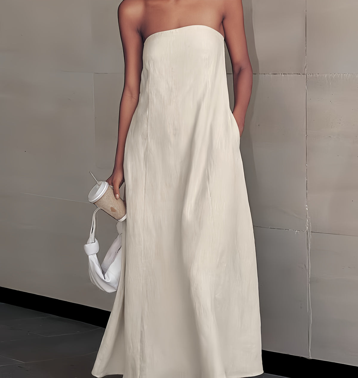 Women's Linen Beach Sundress Backless Sleeveless Wrap High Waist A-Line Flowy Casual Summer Vacation Dress