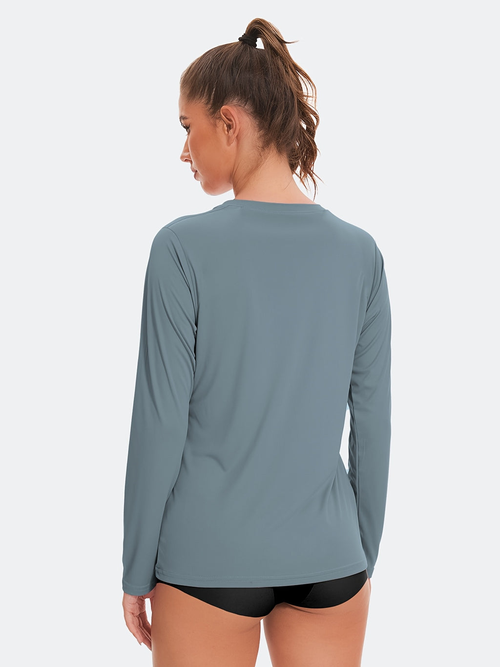 Women's Long Sleeve Active Sports T-Shirt 5-Pack – Moisture-Wicking Yoga Gym Workout Tee Set, Multiple Colors, Casual Everyday Wear
