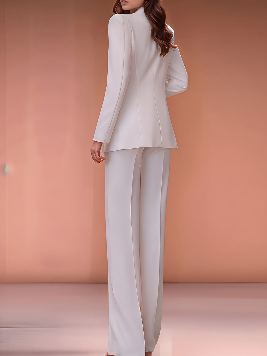 Women's White Blazer and Dress Pants 2-Piece Set Professional Formal Commuting Suit High-End Office Work Outfit Spring 2026