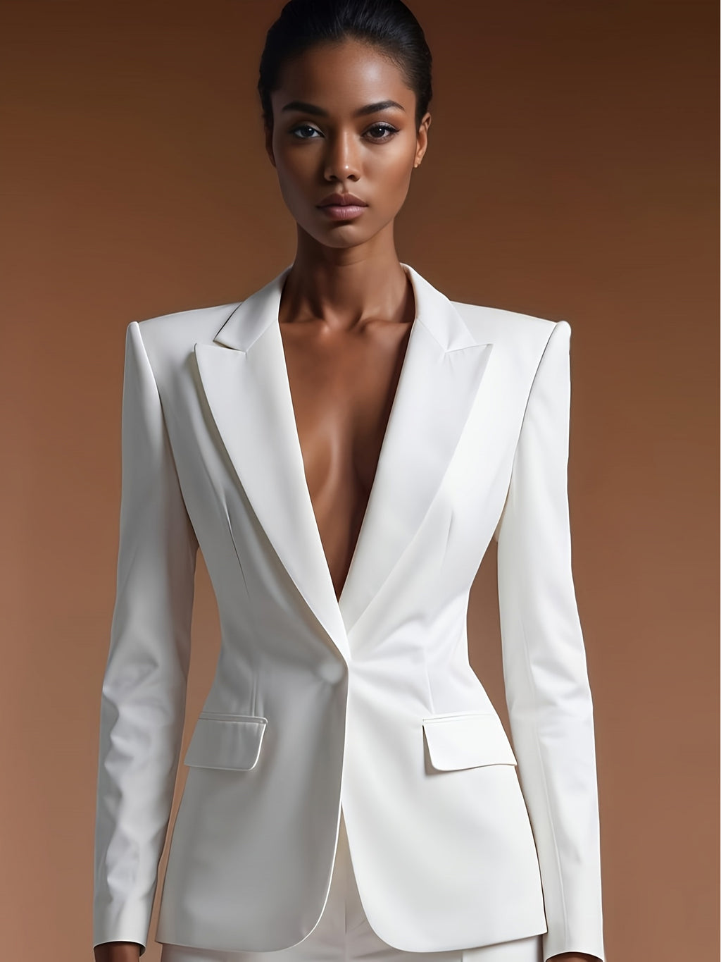 Women's White Blazer and Dress Pants 2-Piece Set Professional Formal Commuting Suit High-End Office Work Outfit Spring 2026