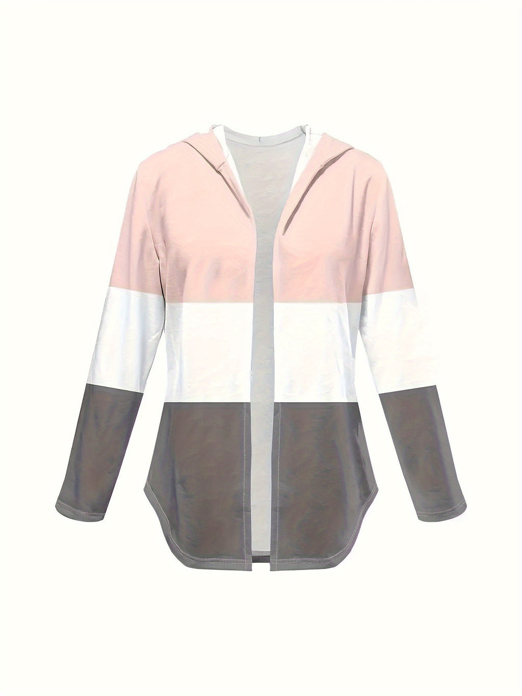 Color Block Hooded Cardigan Wide Leg Pants Lounge Set Women Casual Home Weekend Tracksuit Outfit S-XXL
