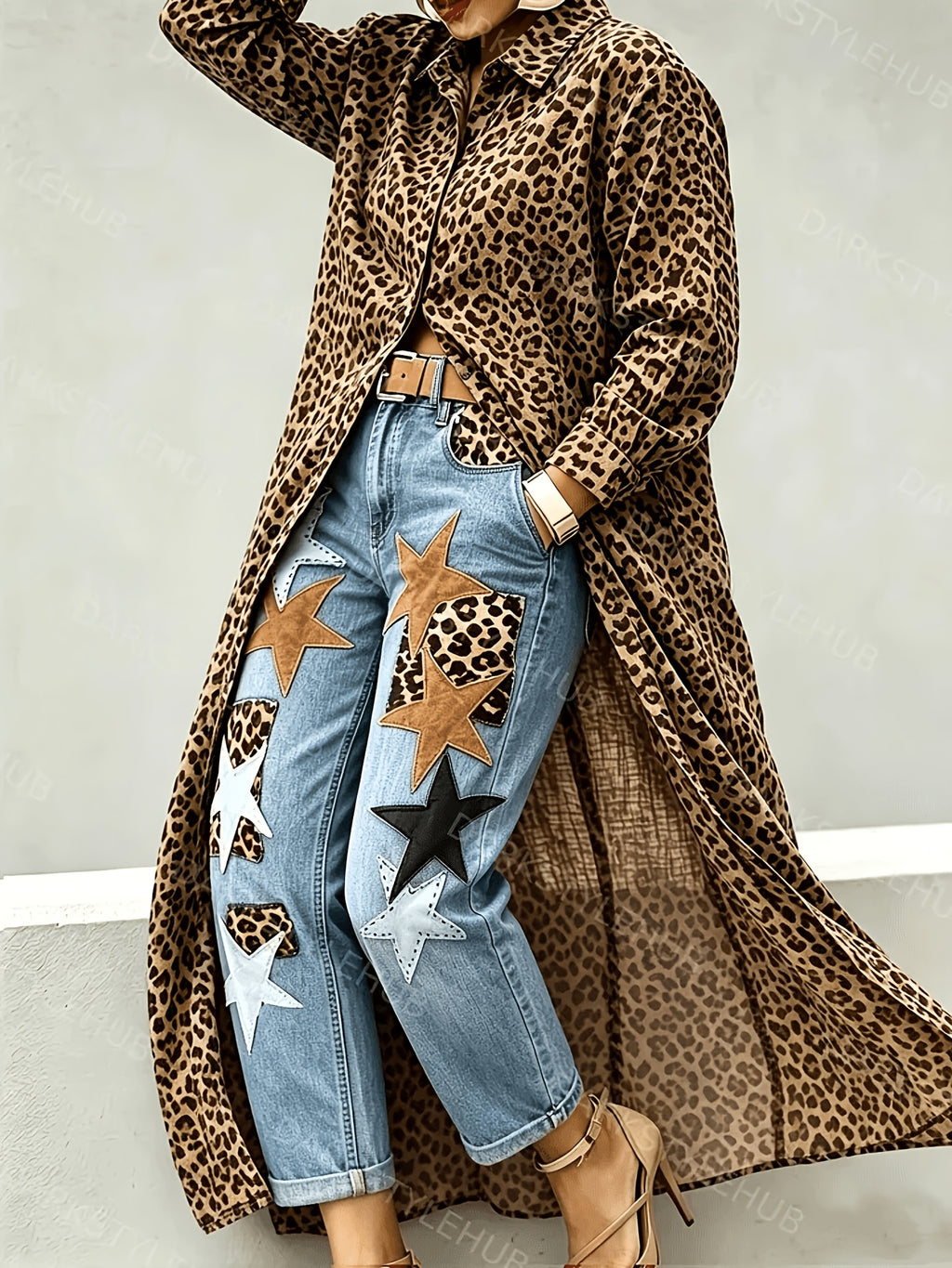 Women Maxi Shirt Dress Long Sleeve Button Down Lapel Collar Loose Fit Duster Dress S-XXL