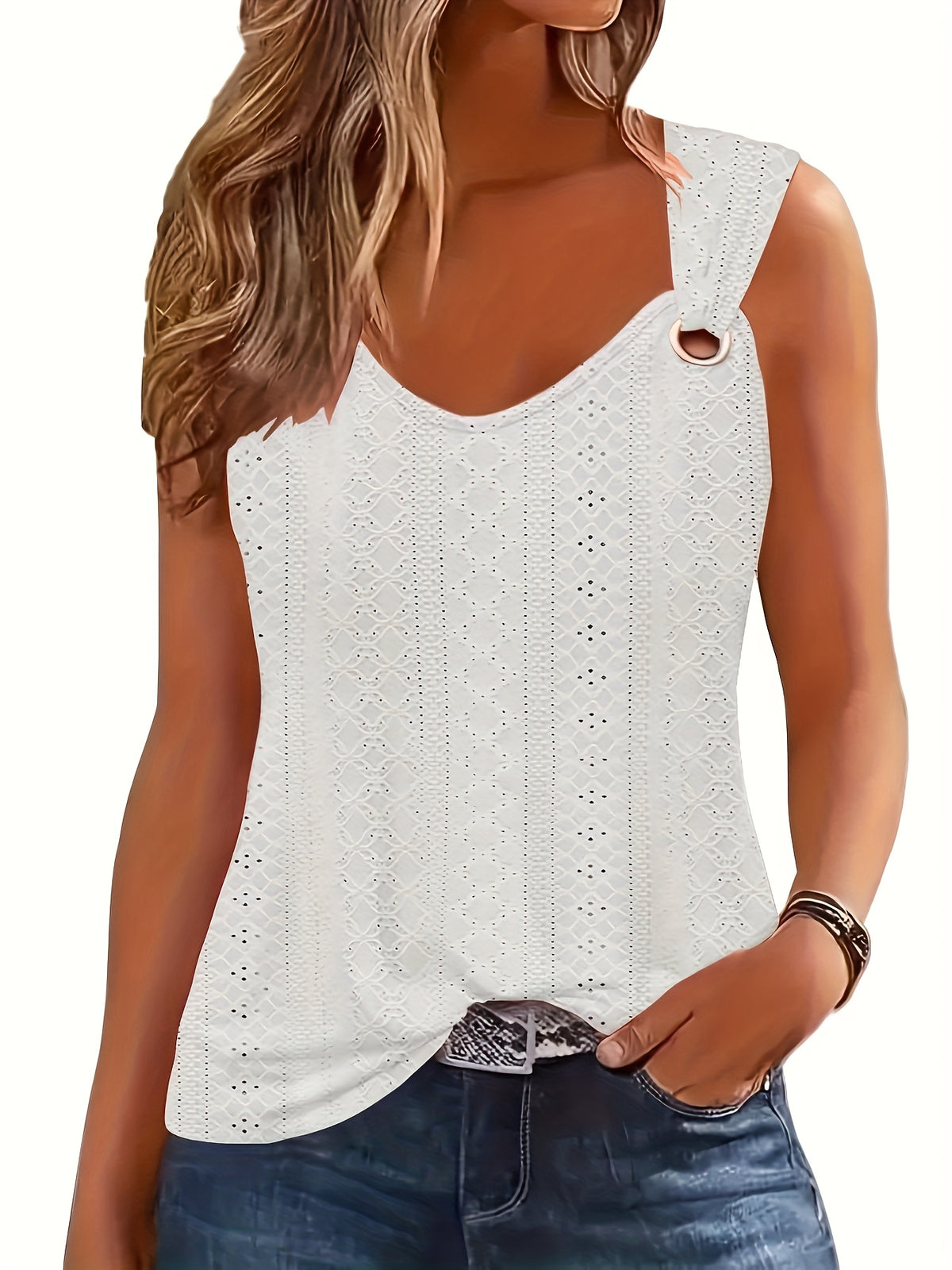 Sleeveless Tank Top Women V-Neck Loose Casual Comfortable Summer Vest Tee Trendy Basic Top S M L XL XXL