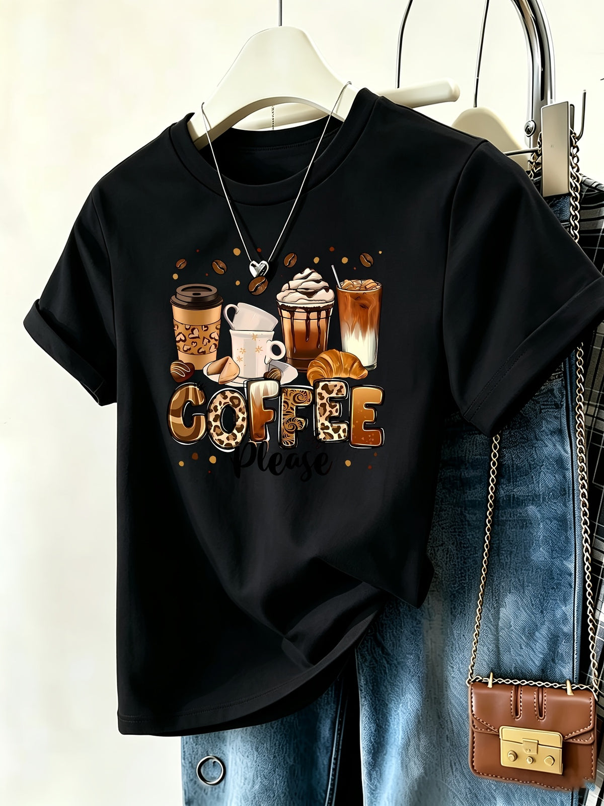 Geometric Pattern Print T-Shirt Women Crew Neck Short Sleeve Stretch Casual Fun Tee Multicolor S-XXL
