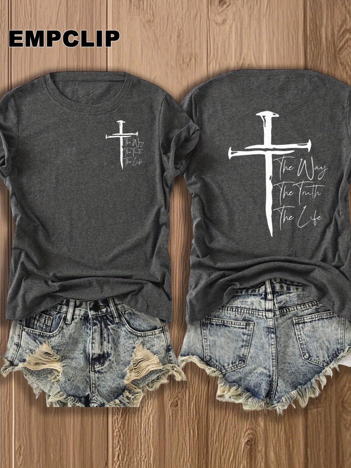 Christian Cross Graphic Tee Women Faith Inspirational T-Shirt Patriotic Religious Casual Tops