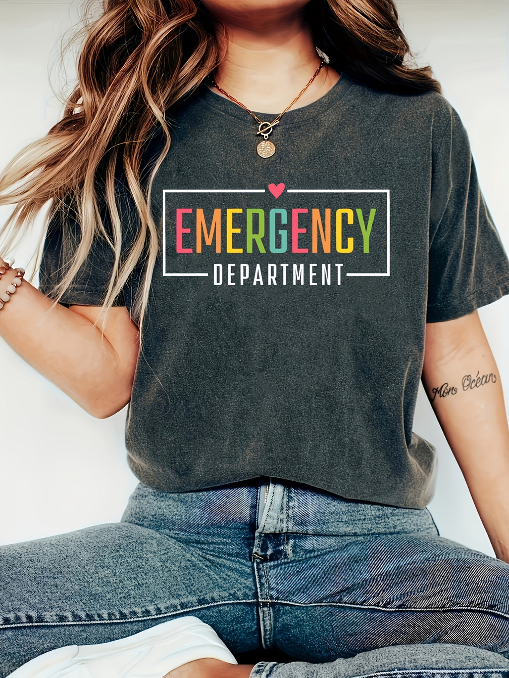 Letter Print Crew Neck T-Shirt for Women - Short Sleeve Lightweight Breathable Casual Graphic Tee 3-Season Everyday Top Multiple Colors