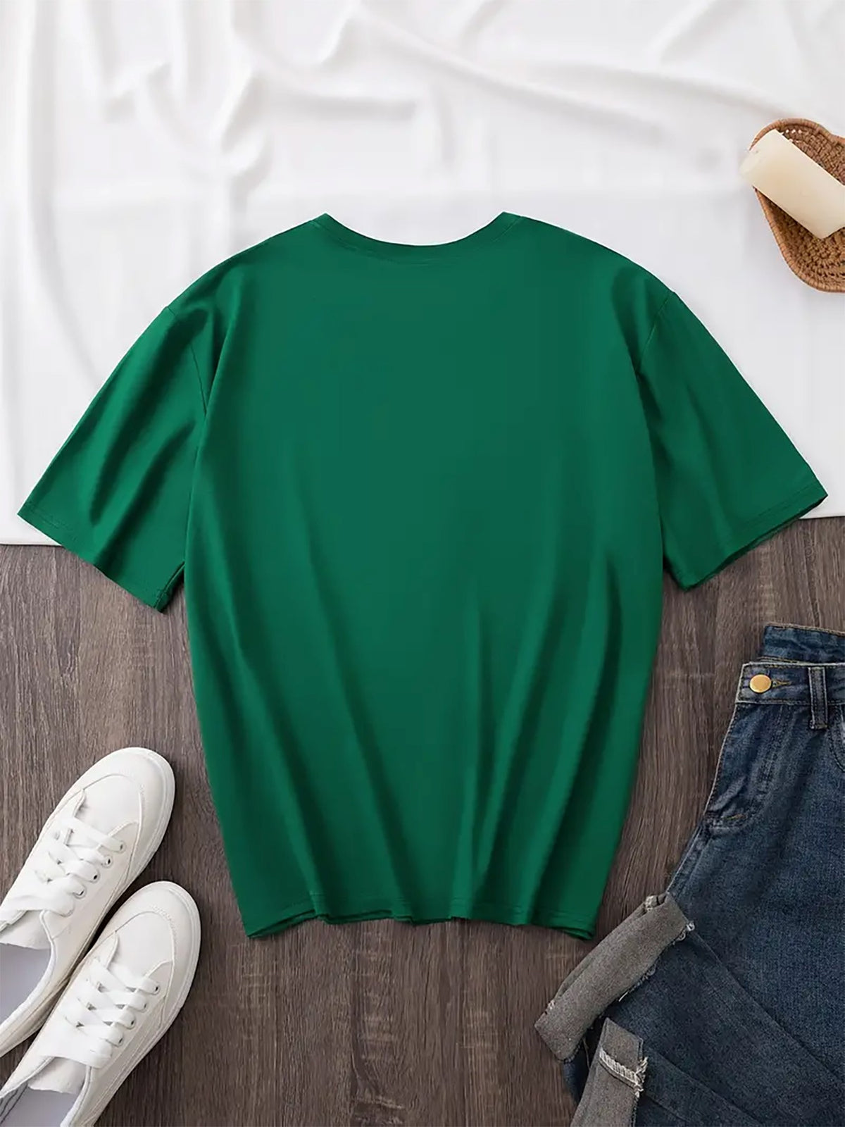 Floral MIMI Print Women T-Shirt Short Sleeve Loose Crew Neck Casual Graphic Tee Breathable Lightweight Everyday Top