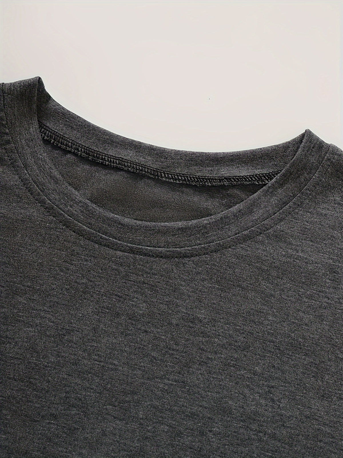 Alphabet Position Print Loose Fit T-Shirt Women Crew Neck Short Sleeve Casual Summer Tee Stretch Knit Top Dark Gray White Apricot S-XXL