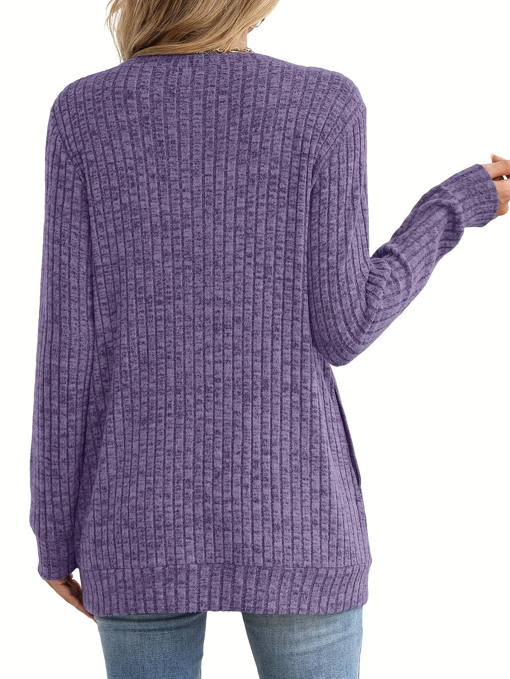 Oversized Sweater Dress Women Beige Long Sleeve Round Neck Tunic Pockets Cozy Casual All Season Machine Washable S-XXL