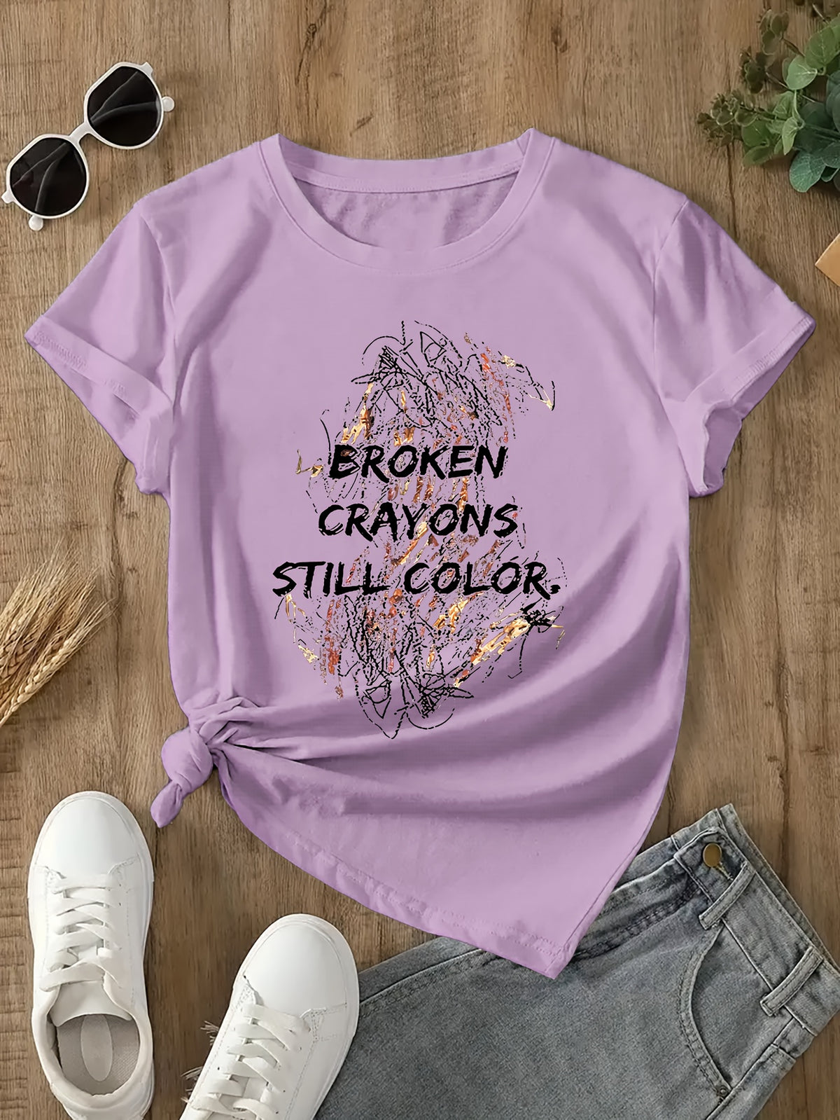 Illustration Drawing Print T-Shirt Women Crew Neck Short Sleeve Casual Graphic Tee 180gsm Polyester Medium Stretch Lightweight Spring Summer Top S-XXL