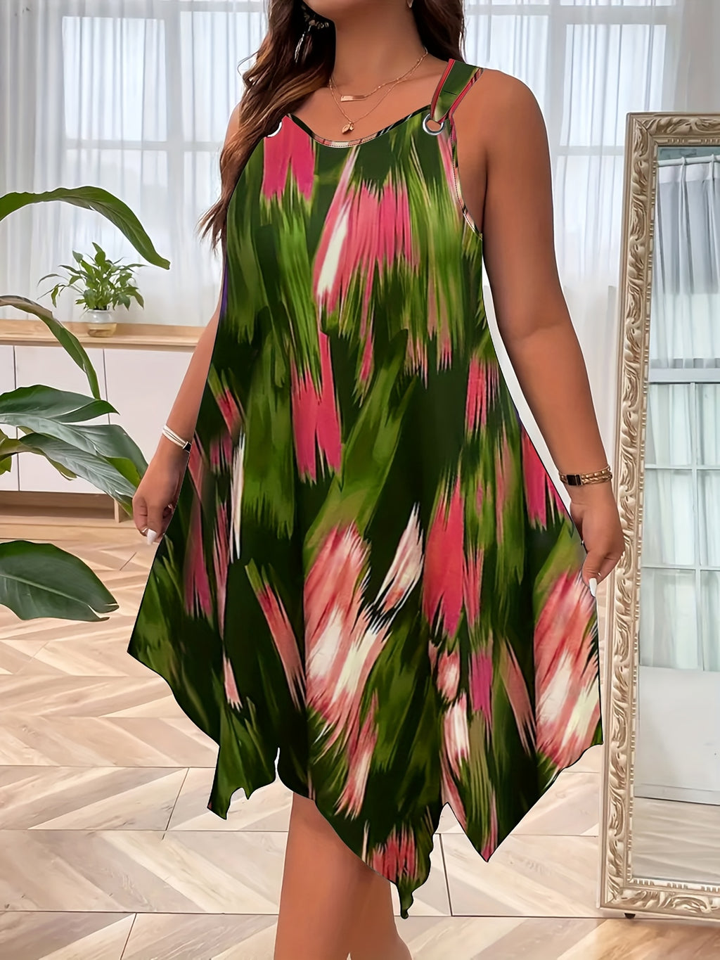 Bohemian Print Sleeveless Maxi Dress for Women – Elegant Loose Fit Summer Long Dress for Beach, Travel & Vacation