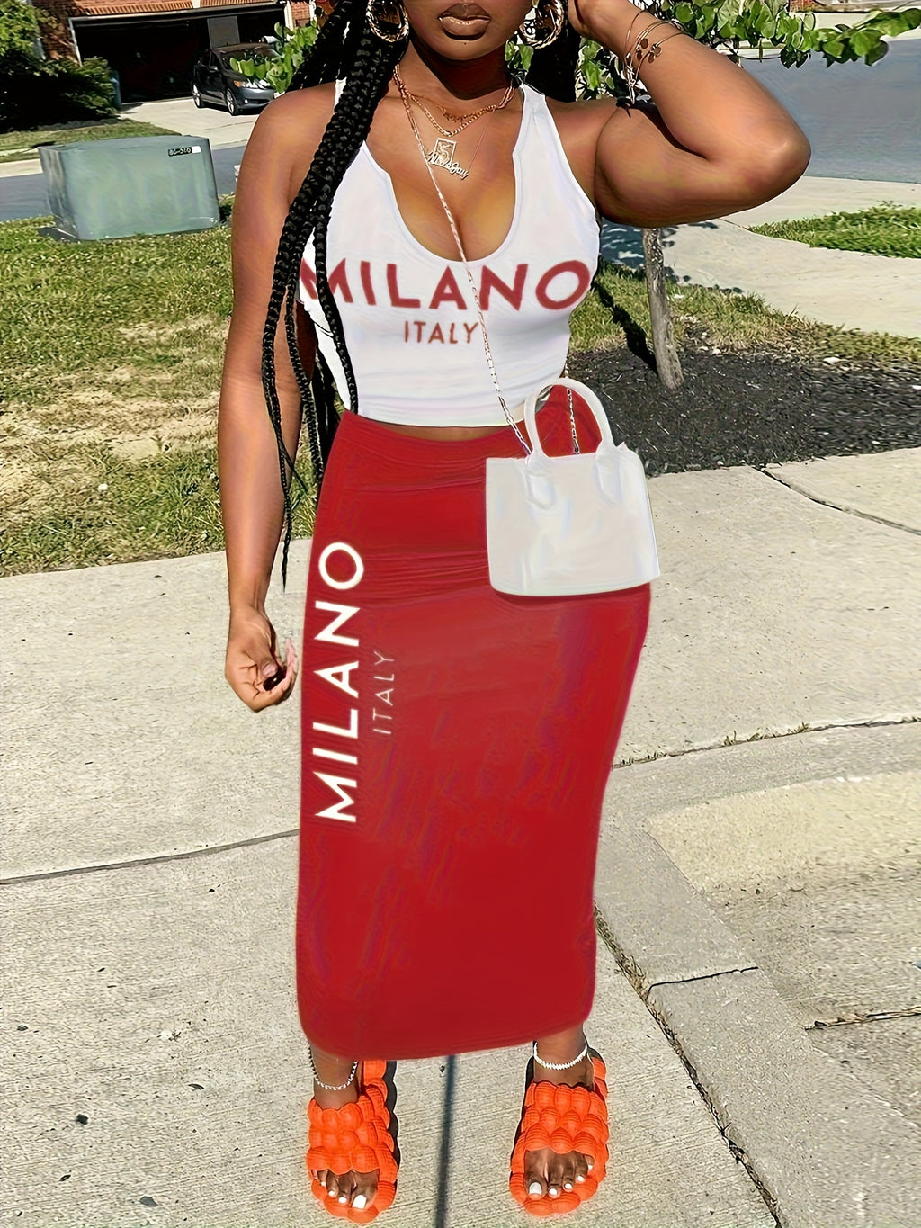 Sexy Bodycon Hip Dress Set Women Elegant Figure-Flattering Mini Dress Orange Red Brick Red Party Club Night Out Outfit Stretch Form-Fitting Dress XS-XXL