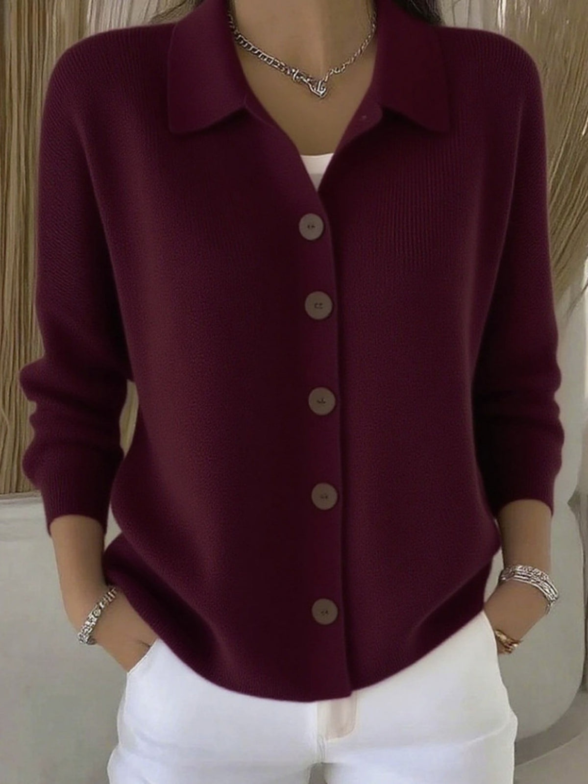 Women's Oversized Cardigan Sweater Button Up Long Sleeve Knit Jacket Casual Outwear Trendy Fall Winter Cozy Layering Coat