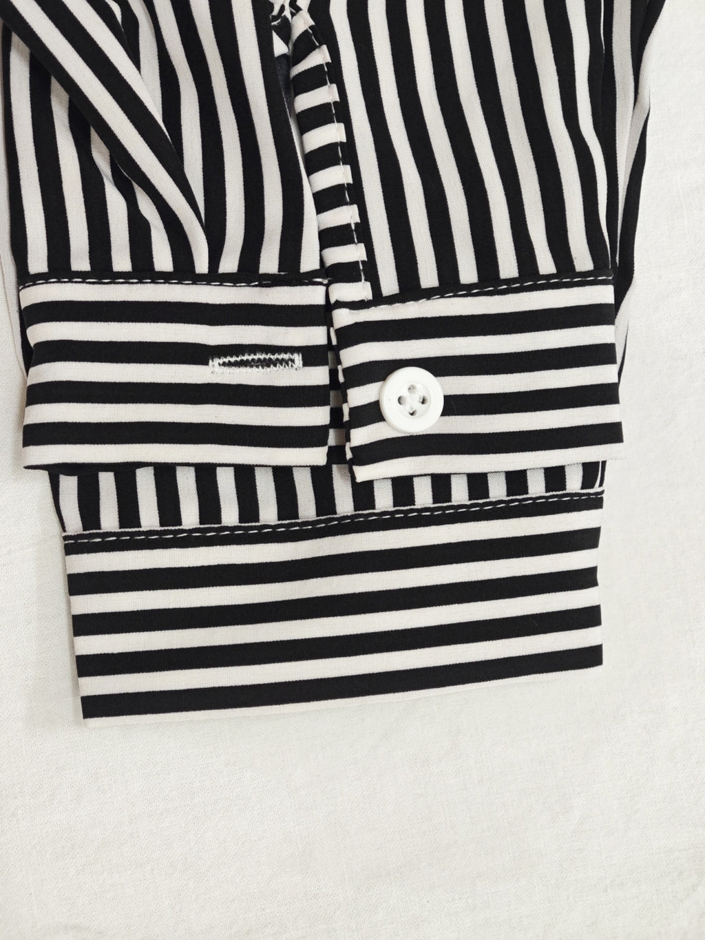 Striped Long Sleeve Shirt Women Loose Fit Woven Casual Blouse Spring Fall Top 2 Colors S-XXL