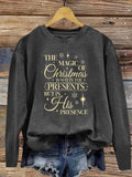 Women's Printed Casual Sweatshirt Round Neck Long Sleeve All Season Medium Stretch Top Dark Gray Pink Royal Blue S M L XL XXL