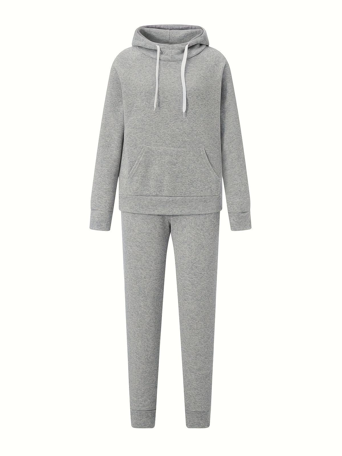 Women's 2-Piece Sweatsuit Set Slim Fit Long Sleeve Hoodie and Drawstring Jogger Pants S-XXL
