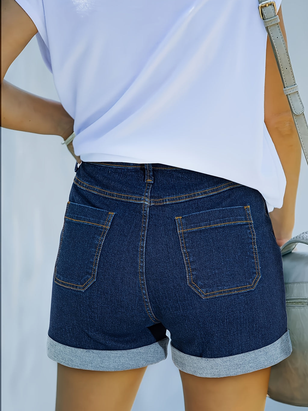 High Waist Stretch Denim Shorts Women Slim Fit Vintage Casual Summer Jean Shorts Multi-Color XS-XXL