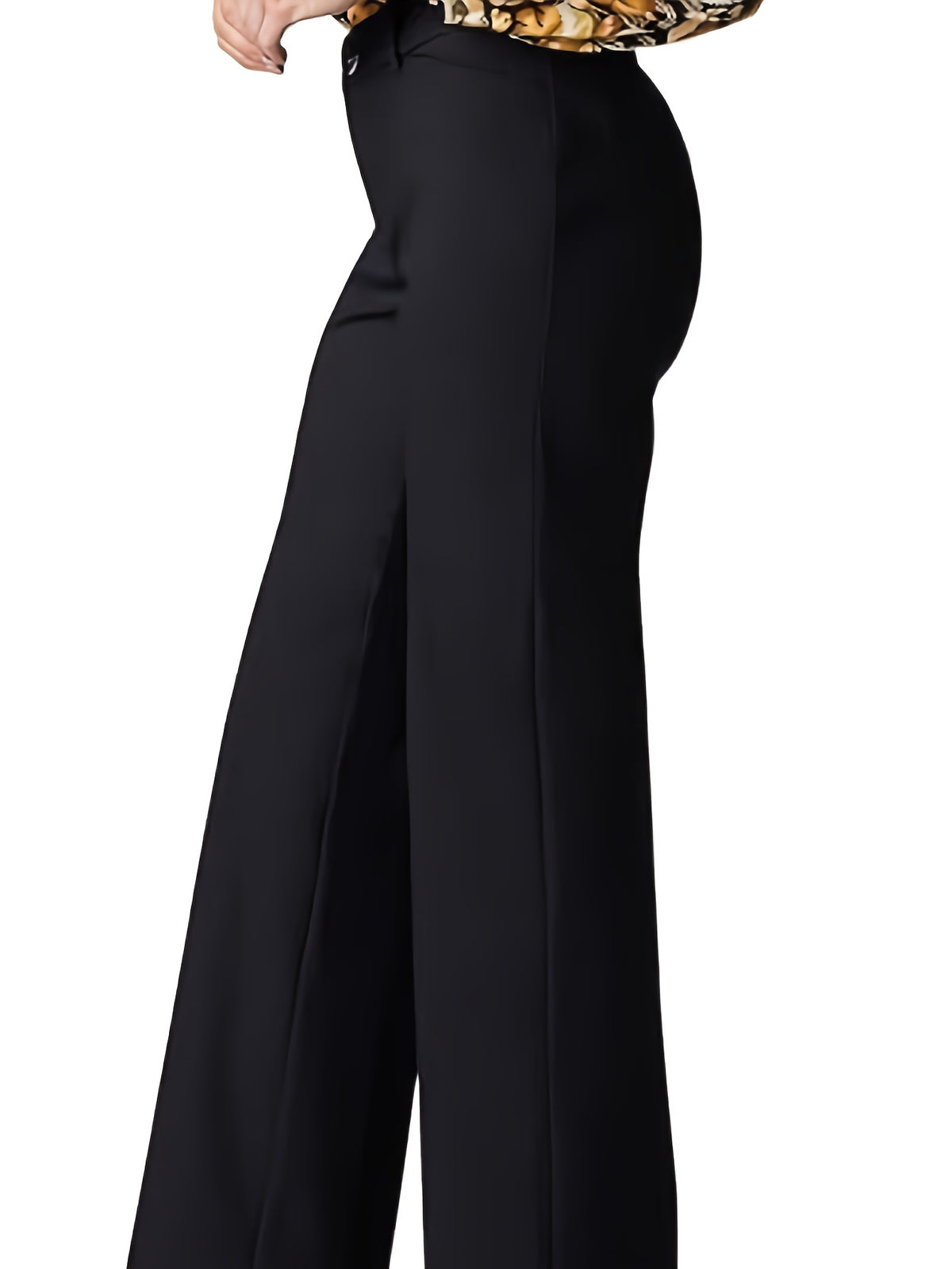 High Waist Straight Leg Pants Women Loose Elastic Waist Casual Trousers Fashionable Comfy Everyday Bottoms S-XXL