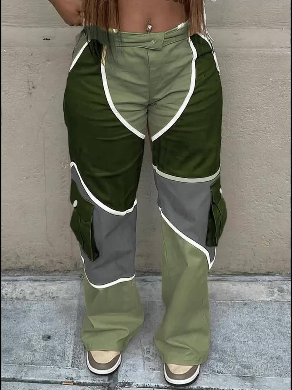 Women's Fashion Long Overalls Casual Bib Pants Khaki Royal Blue Camel XS XL XXL