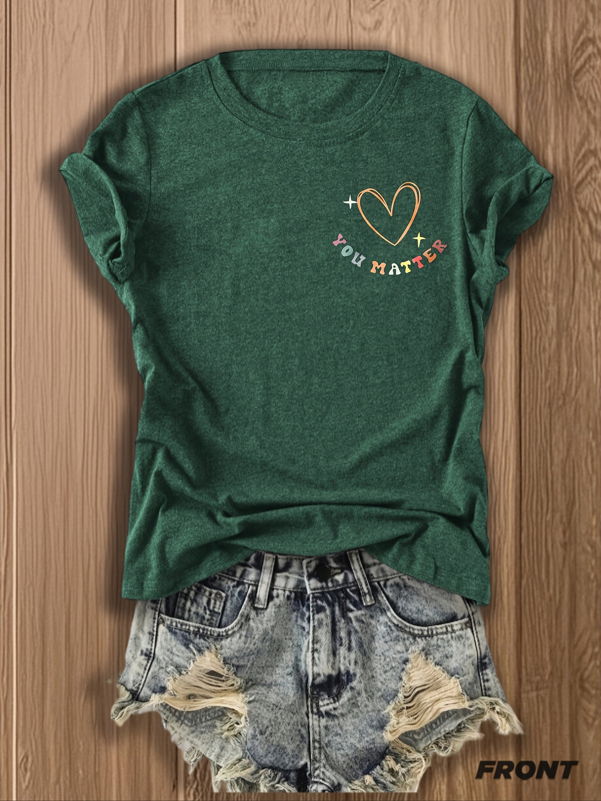 Dear Person Behind Me Graphic T-Shirt for Women Double-Sided Print Inspirational Crew Neck Short Sleeve Casual Tee Gift for Best Friend Couple Soulmate Summer