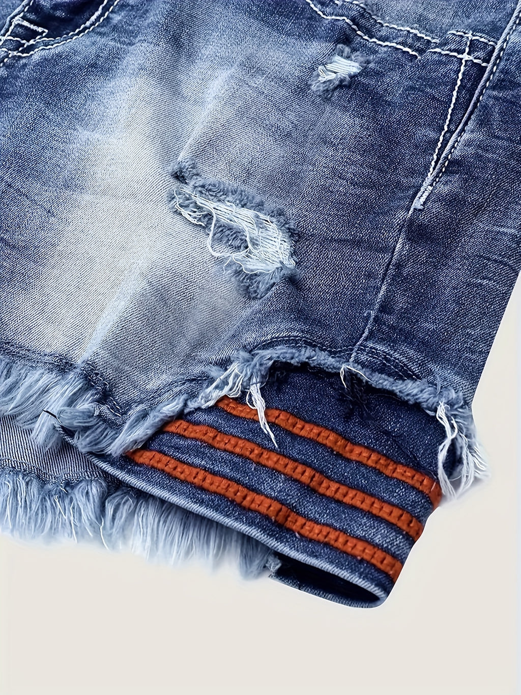 Women Star Striped American Flag Stretch Denim Shorts Patriotic Print Casual Summer Jean Shorts Grey XL