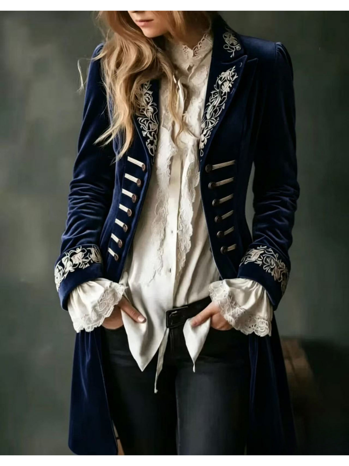 Women Elegant Casual Long Sleeve Reversible Collar Blouse Retro Work Casual Navy Black Grey Blue Peach Pink S-XXL
