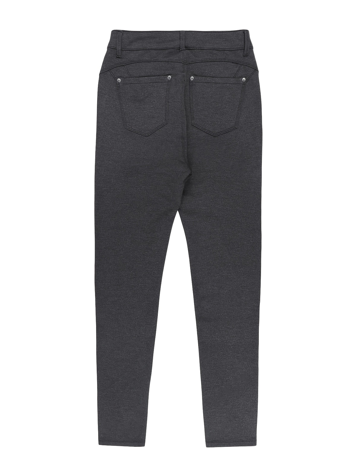 Women's High-Waist Skinny Jeans Stretchy Fabric Multi-Color Long Style Casual Streetwear Button Decor Five Pockets