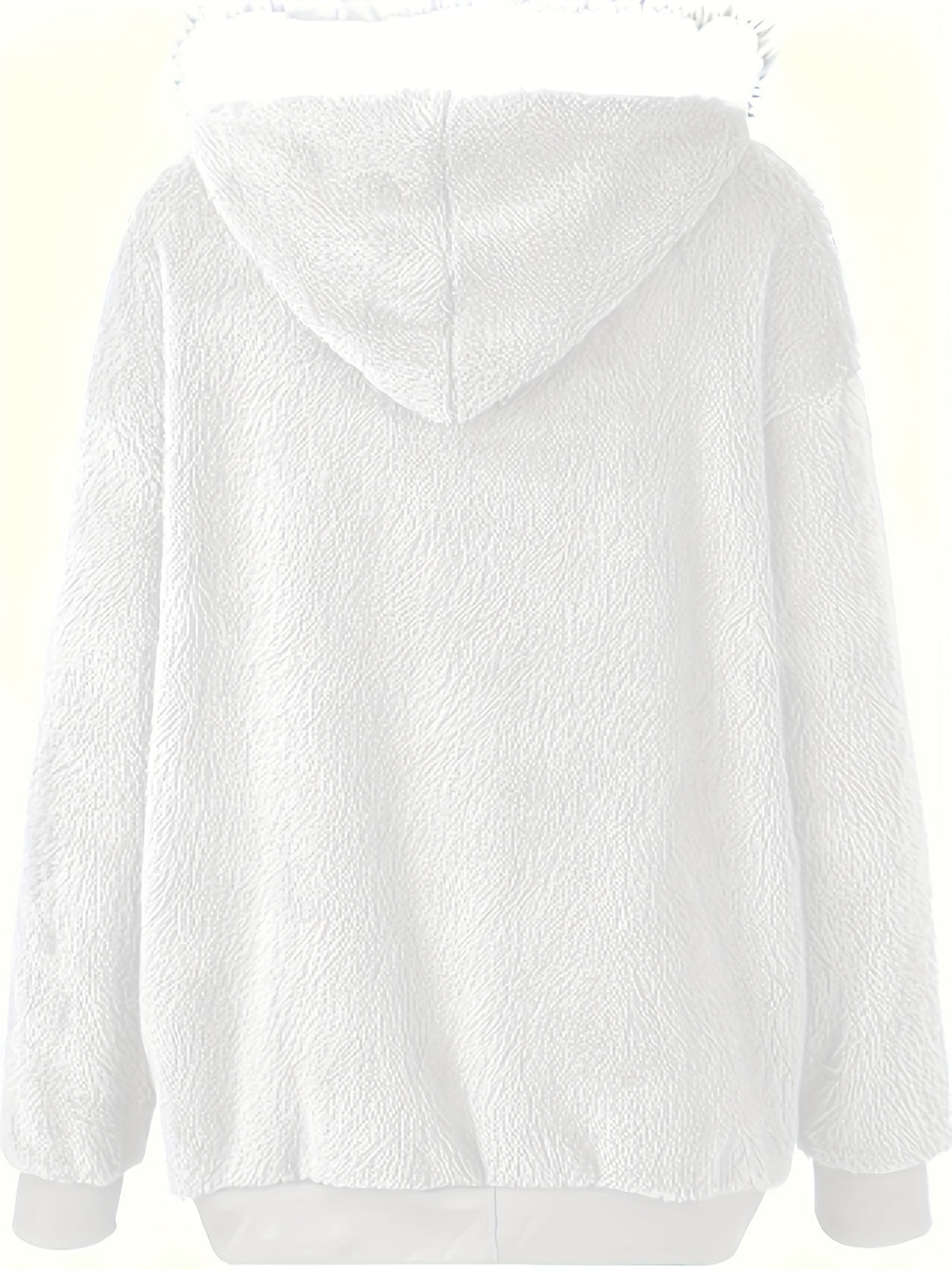 Teddy Bear Fleece Zip Jacket Women Color Block Hooded Casual Outerwear Fall Winter Warm Coat S-XXL