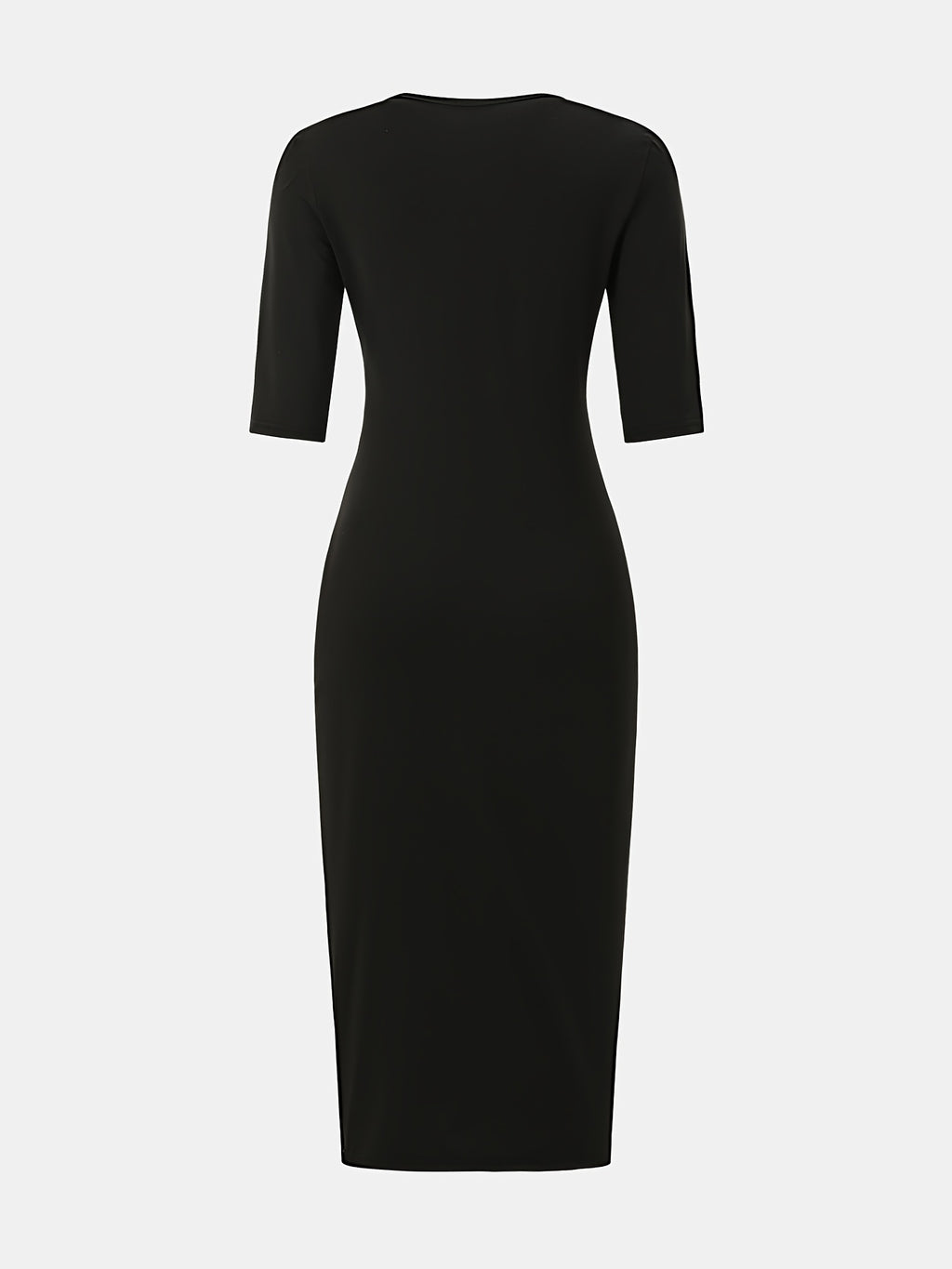 Women's Slim Fit Boat Neck Zipper Dress Short Sleeve Elegant Mid-Length Casual Dress Spring Summer Autumn