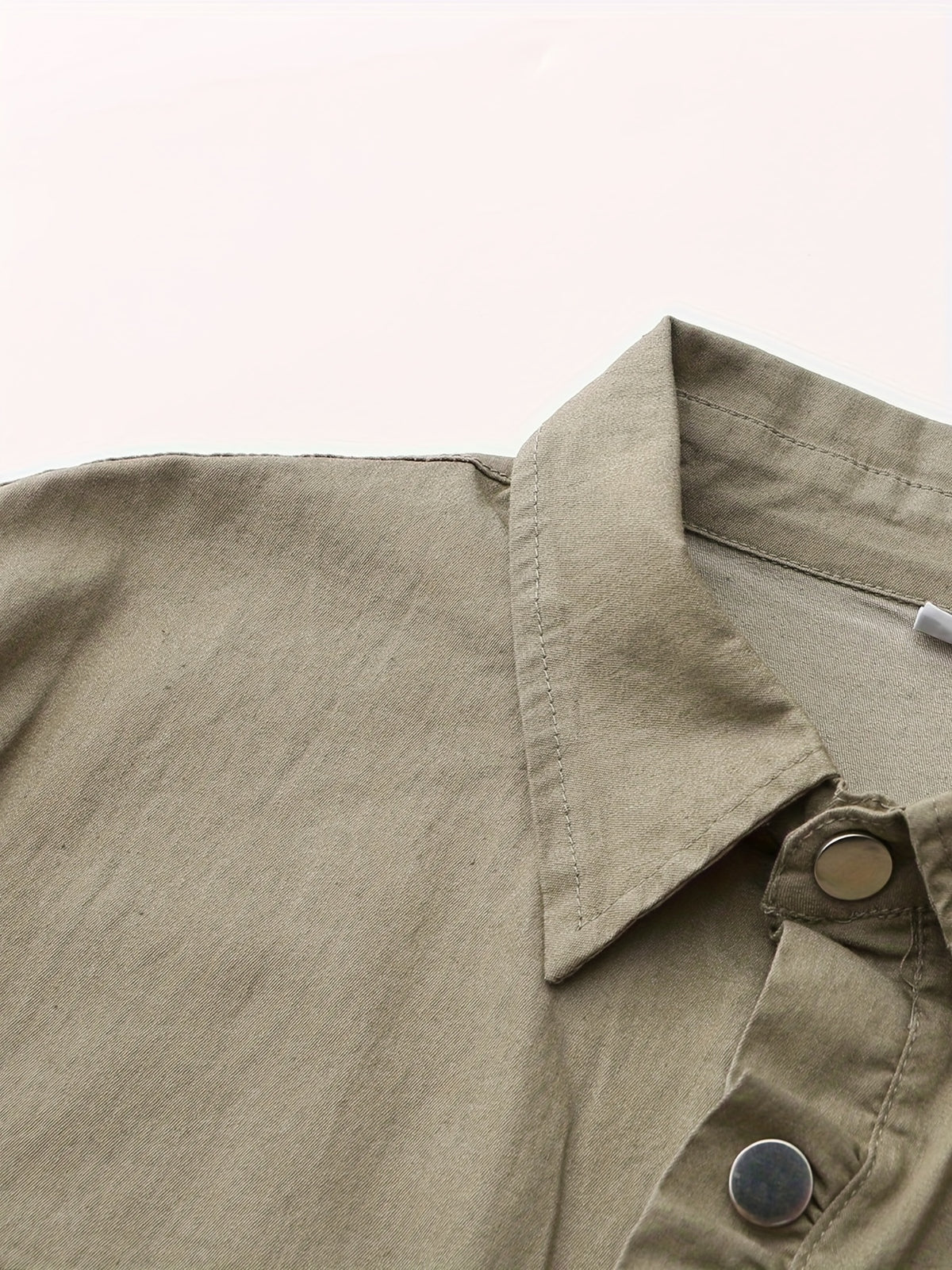 Denim Shirt Women Long Sleeve Button-Up Retro Vintage Style Flap Pocket Solid Color Casual Overshirt Spring Fall Top