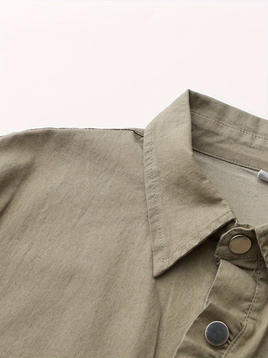 Denim Shirt Women Long Sleeve Button-Up Retro Vintage Style Flap Pocket Solid Color Casual Overshirt Spring Fall Top