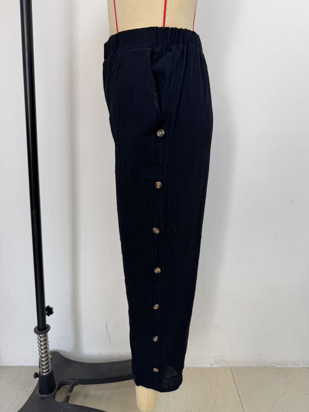 High Waist Straight Leg Cropped Pants Women Loose Casual 3pcs Set Multi-Color S-XXL