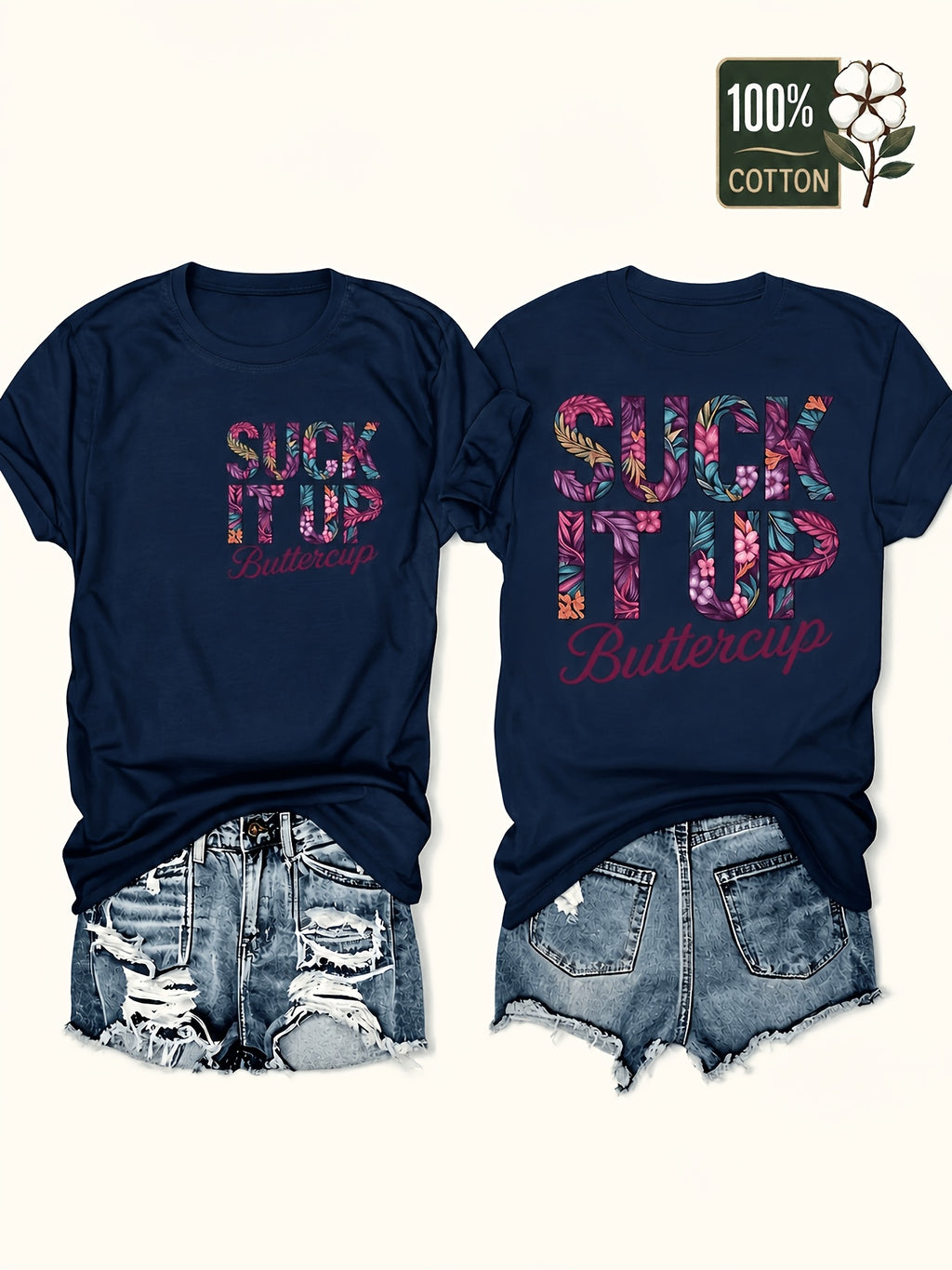Maternity T-Shirt Women Tropical Flower Alphabet Print Front Back Graphic Tee Street Style Plus Size Pregnancy Top Casual Loose Fit