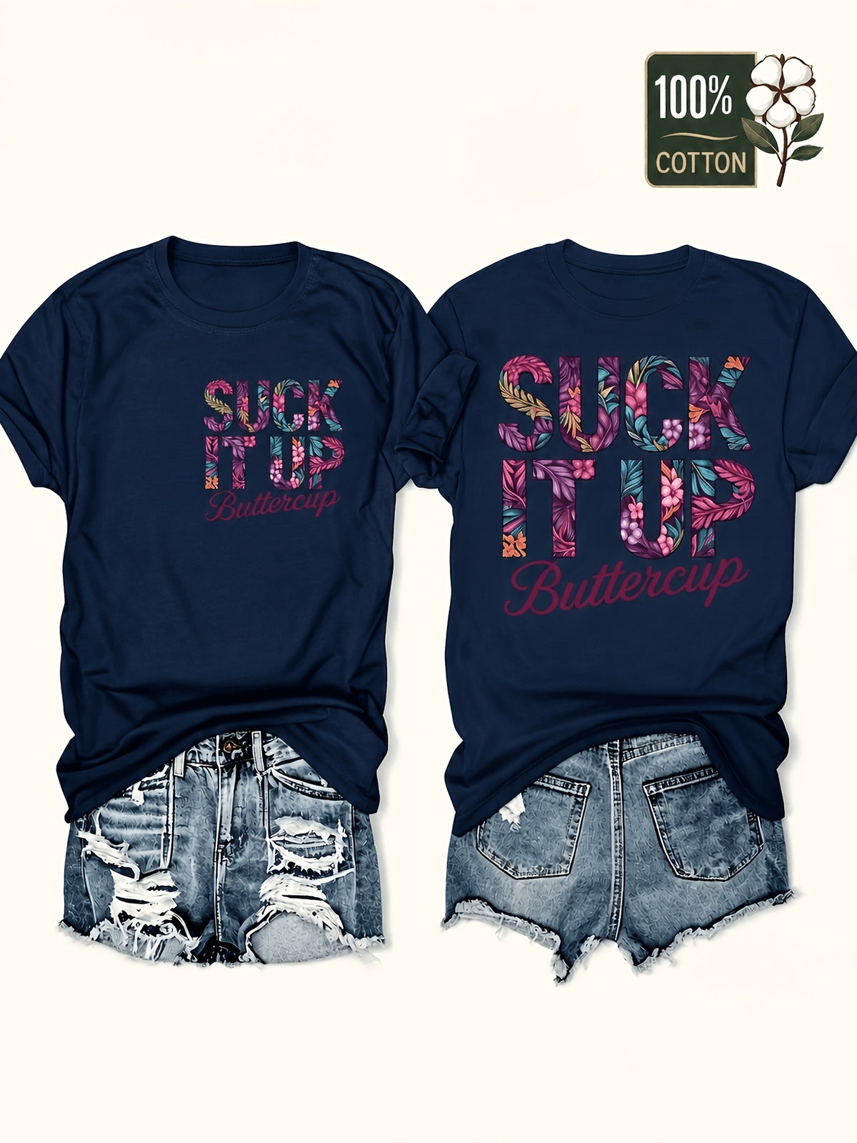 Maternity T-Shirt Women Tropical Flower Alphabet Print Front Back Graphic Tee Street Style Plus Size Pregnancy Top Casual Loose Fit