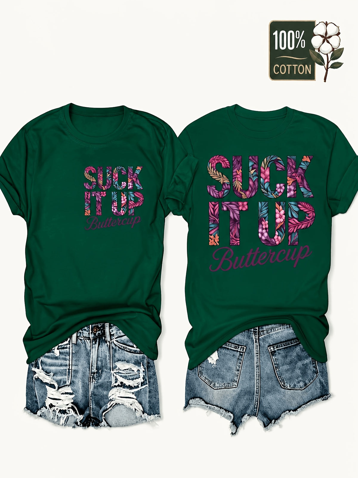 Maternity T-Shirt Women Tropical Flower Alphabet Print Front Back Graphic Tee Street Style Plus Size Pregnancy Top Casual Loose Fit