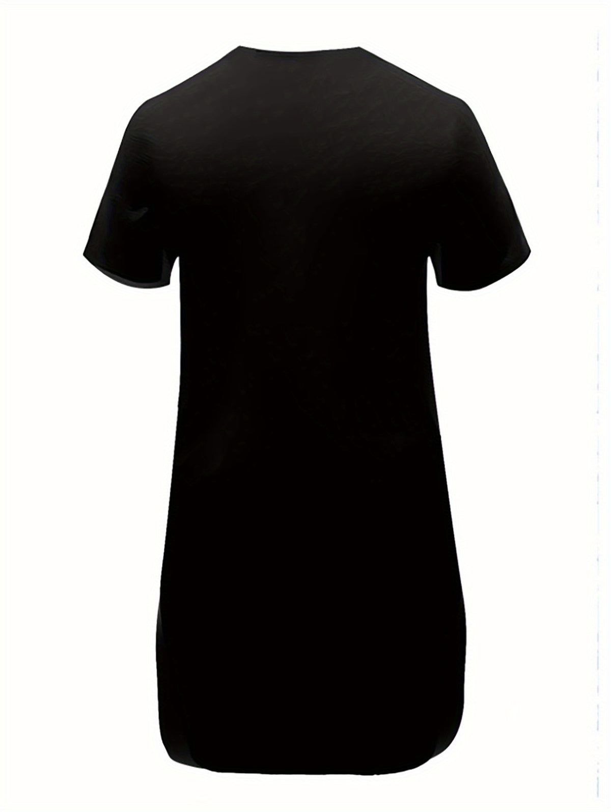 T-Shirt Dress Women Graphic Print Crew Neck Short Sleeve Casual Loose Stretch Spring Summer Machine Washable S M L XL XXL