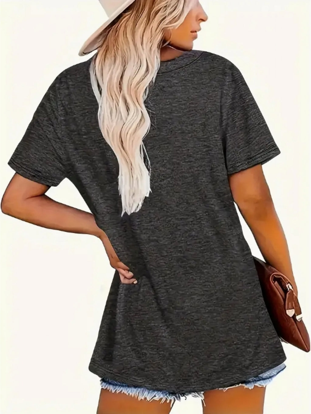 Faith Slogan V-Neck Tee Women Pray Wait Trust Print Short Sleeve 180gsm Casual Spring Summer Inspirational Top S-XXL