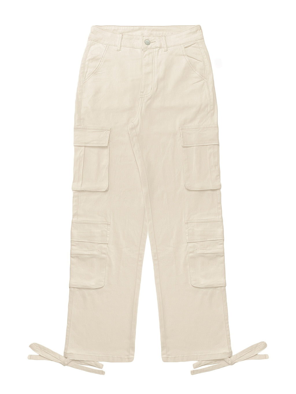 Low Waist Cargo Denim Pants Women Street Hip-Hop Style Multi Pocket Wide Leg Workwear Casual Jeans Apricot Grey Khaki S-XXL