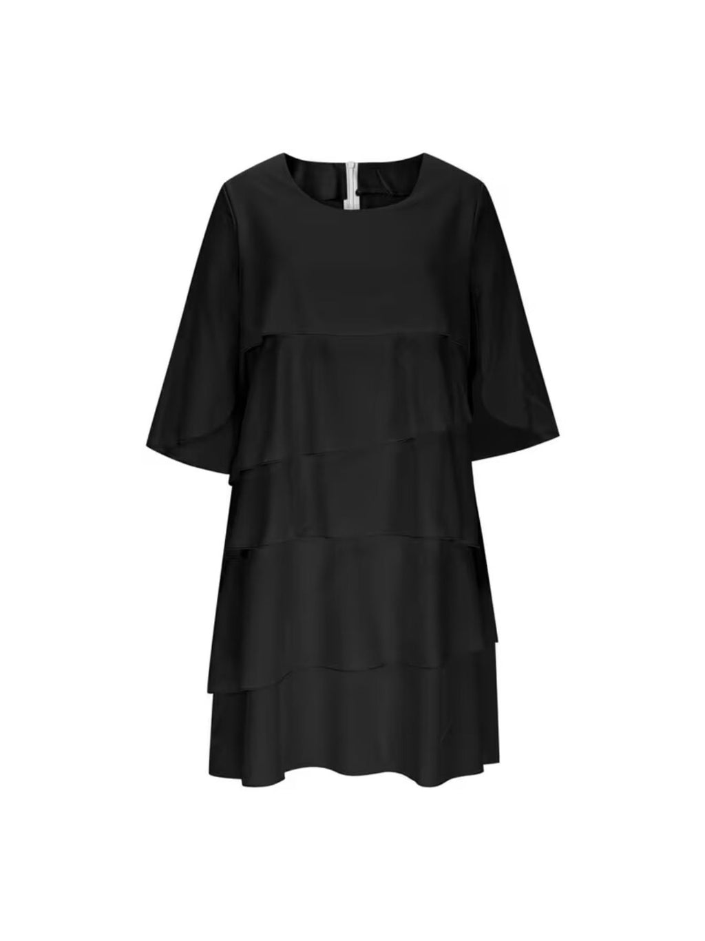 Midi Dress Women Crew Neck Half Sleeve Cake Skirt Patchwork Multicolor Holiday Party Office Wedding Guest S-XXL