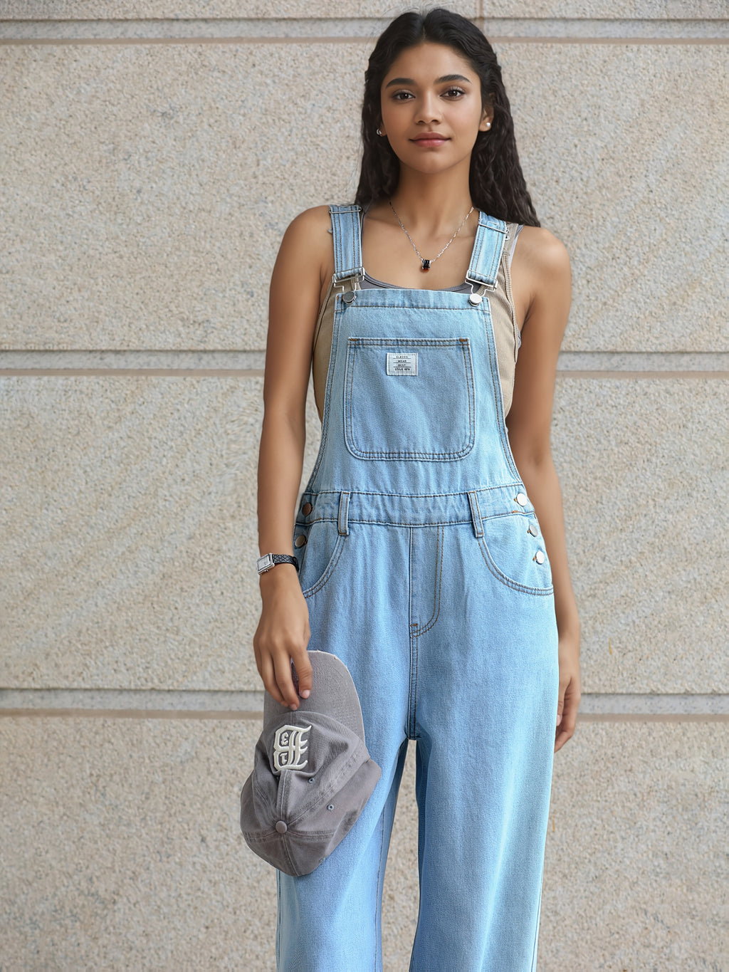 Leopard Print Denim Jumpsuit Women Multi-Pocket Loose Wide-Leg Retro Straight Leg One-Piece All Seasons S-XXL