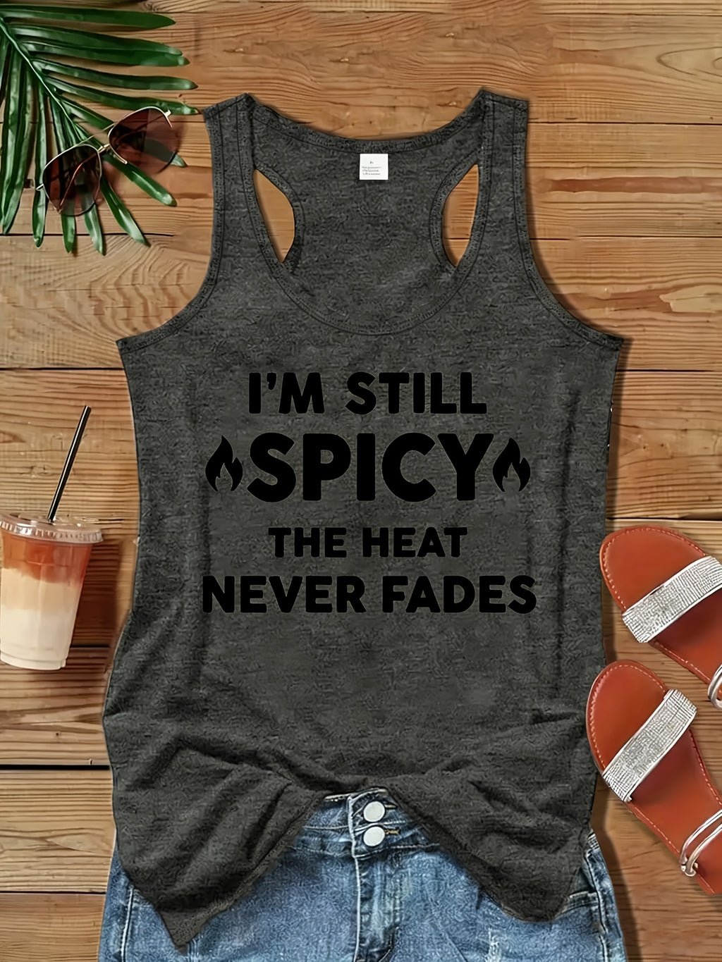 I'm Still Hot It Just Flashes Funny Sleeveless Tank Top Women Novelty Humor Vest Casual Summer Shirt Menopause Gift Idea